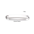 35mm silver curved stainless steel bar connector for DIY bracelets 1.6g metal charm - Steel Color 6*35mm