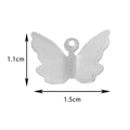 Polished S925 sterling silver butterfly charm pendant for DIY jewelry 1.1cm by 1.5cm - Butterfly / Steel