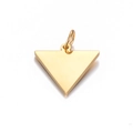Pendente a triangolo invertito in acciaio inossidabile dorato lucido con anello - Oro Triangolo Invertito