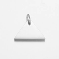 Polished stainless steel triangle charm pendant with jump ring for jewelry making - Steel Color Triangle