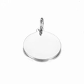Pendente tondo lucido in acciaio inossidabile argento per incisione gioielli fai da te - Color Acciaio Tondo 15mm