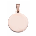 Pendaglio tondo in acciaio inossidabile oro rosa lucido con gancio per gioielli fai da te - 20mm / Oro rosa
