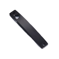 Rectangle black matte stainless steel pendant with heart cutout for DIY jewelry engraving - Double Hole / Black