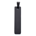 Matte black rectangular stainless steel pendant with black jump ring for DIY engraving - Black