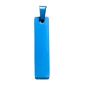 Pendentif rectangulaire bleu en acier inoxydable avec fermoir pour bijoux DIY - Bleu