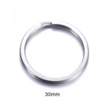 30mm silver stainless steel flat split key ring for DIY keychains and accessories - 30mm / Steel