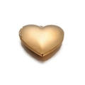 Polished gold heart-shaped locket pendant with mirror finish and hinge opening - Gold Tone Small Heart