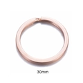 30mm rose gold flat stainless steel key ring accessory for DIY keychain pendants - 30mm / Rose Gold