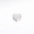 Perle en forme de cœur en acier inoxydable poli avec trou latéral pour bijoux DIY - Cœur Moyen / Acier