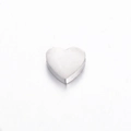 Perle de breloque en forme de cœur en acier inoxydable poli pour bijoux DIY - Grand Pendentif Coeur / Acier
