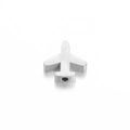 Perle d'avion en acier inoxydable argent mat pour création de bijoux DIY - Avion / Acier