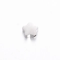 Perle étoile en acier inoxydable argenté poli avec trou pour la création de bijoux DIY - Fleur / Acier