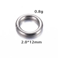 Polished silver 2.0x12mm stainless steel open jump ring weighing 0.8g for DIY jewelry - Open Ring (D00031) / Steel Color (Small)
