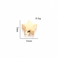 Perle étoile polie de 7mm en acier inoxydable doré pour bijoux DIY pesant 0,5g - Petite Étoile / Or
