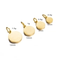 Polierte Edelstahl-Rundanhänger in den Größen 6mm, 8mm, 10mm und 12mm für DIY-Schmuck - 6mm / Gold
