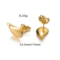 Goldene Blatt-Muschel-Ohrstecker aus Edelstahl mit Öse für DIY-Schmuckherstellung - Muschelstruktur Stil / Gold 2#