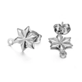 Pendientes de estrella en acero inoxidable con aro y cierres de mariposa para joyas DIY - Acero 3#