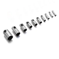 Polished stainless steel cord end caps for jewelry making in various diameter sizes - Inner 0.9mm / Steel Color Snake Head