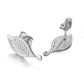 Componentes de pendientes de hoja de acero inoxidable plateado para hacer joyas DIY - Acero 7#