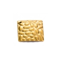 Gouden vierkante roestvrijstalen bedel met gehamerde textuur voor DIY sieraden maken - Vierkant / Goud