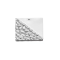 Silver square stainless steel charm with half-polished and half-hammered texture finish - Square / Steel