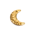 Gehamerde halve maan hanger in gepolijst goud voor DIY-sieraden ontwerpen - Maan / Goud