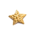 Gouden sterhanger van roestvrij staal met gehamerde textuur voor DIY-sieraden - Pentagram / Goud