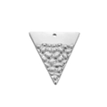 Polished silver stainless steel inverted triangle pendant with pebble texture finish - Inverted Triangle / Steel