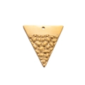 Golden inverted triangle pendant with a unique half-textured geometric metal finish - Inverted Triangle / Gold