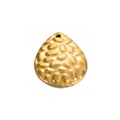 Gouden druppelvormige hanger van roestvrij staal met hamerslag voor DIY-sieraden - Waterdruppel Type 1 / Goud