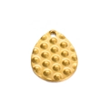 Gepolijste gouden druppel hanger van roestvrij staal met gehamerde textuur voor DIY - Waterdruppel Type 2 / Goud