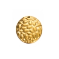 Gouden ronde roestvrijstalen hanger met gehamerde textuur voor DIY sieraden maken - Ellips / Goud