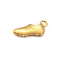 Colgante bota de fútbol en acero inoxidable chapado en oro de 18k para joyería DIY - Dorado