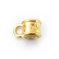 Gouden kopvormige bedel met sterpatroon en zijlus voor doe-het-zelf sieraden - Pentagram Bekerstijl (2#)
