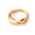 Conector de colgante retorcido geométrico irregular de acero inoxidable en color oro - 2,1 cm x 2,0 cm / Estilo de Anillo Retorcido Irregular (4#)
