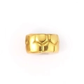 18k gold plated titanium steel bead with unique 3D geometric textured surface - Geometric Textured Cylinder (4#)