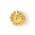 18k vergoldete Blumen-Abstandsperle aus Titanstahl, hochglanzpoliert für DIY-Schmuckherstellung - Blumen-Stil (6#)