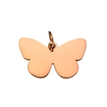 DIY butterfly pendant in rose gold stainless steel with polished metallic finish - Rose Gold