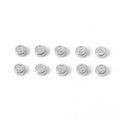DIY stainless steel bracelet beads set featuring brushed metal numbers 0-9 - Steel