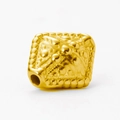 Perle d'espacement carrée en acier doré gaufré avec surface texturée pour bijoux DIY - Or (Style Relief Carré)