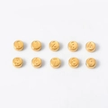 DIY gold stainless steel number beads set with engraved digits 0-9 for jewelry making - Gold