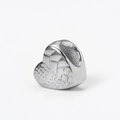 Perla a cuore argento con trame miste e motivo a croce per braccialetti fai-da-te - Motivo Cuore Croce (1# Color Acciaio)