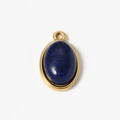 Ovaler Lapislazuli Anhänger mit goldenem Edelstahlrahmen für die Schmuckherstellung - 6# Lapislazuli Farbe (Klein)