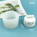 Stampo in silicone traslucido per soufflé, dolci e candele, misura 5,5x4,5cm - Forma di Torta Cilindrica (3805) / 3805