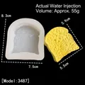 Stampo in silicone a forma di pane per fai da te con finitura superficiale realistica - Modello 3487 (Riempimento Acqua 55g)