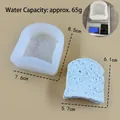 Stampo in silicone a forma di pane tostato con campione blu per candele fai da te - Modello 6922 (Riempimento Acqua 65g)