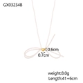 Detalle macro del collar de perlas tejidas a mano con lazo y longitud ajustable 41+6cm - Estilo Lazo Corazón (GX03234B)