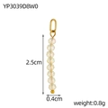 Detail of DIY faceted crystal bead pendant with gold ring showing 2.5cm size and 0.8g weight - AB Clear Beaded Pendant (YP3039D8W0)