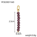 Detail of 2.5cm purple beaded pendant with dimensions and weight 0.8g info - Purple Beaded Pendant (YP3039D11W0)