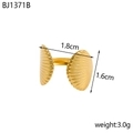 Dettaglio dell'anello regolabile a stella marina dorata con misure 1,8cm x 1,6cm e peso di 3,0g - Anello Aperto Design Conchiglia Oro (BJ1371B)